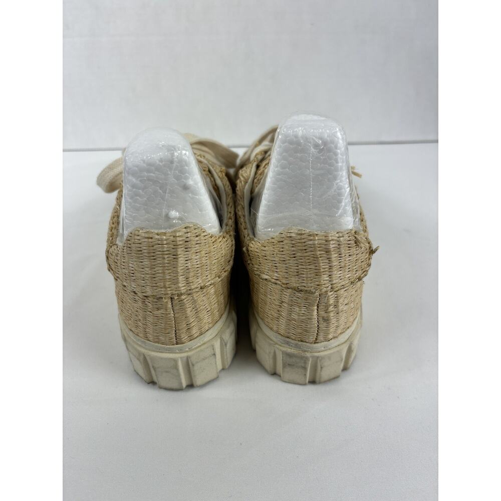 Farm Rio Straw Platform Sneakers 7 Low Top Rattan Raffia Straw Lug Sole - Picture 5 of 12